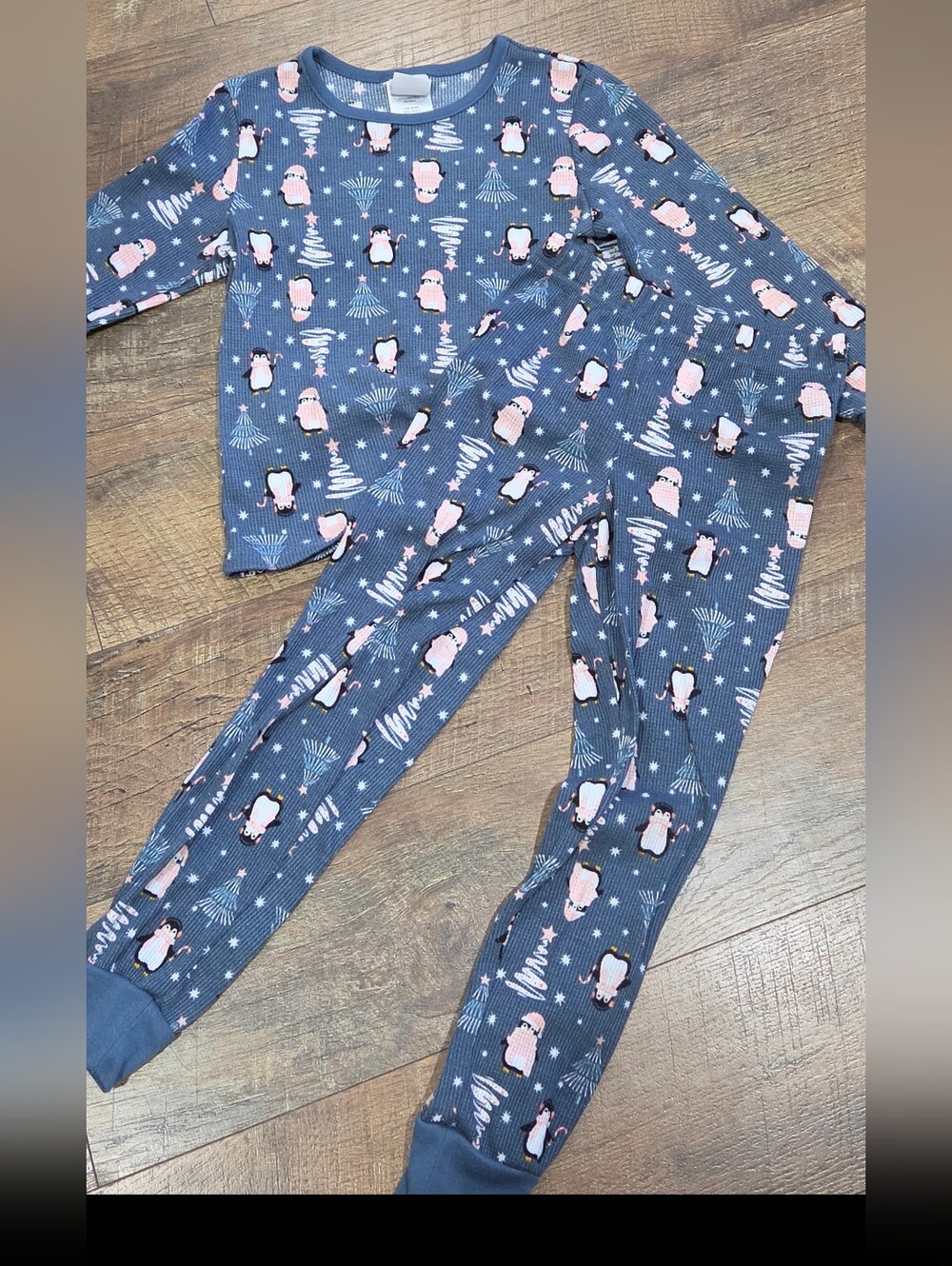JelliFish Blue Kids Penguin Print Pajama Bottoms